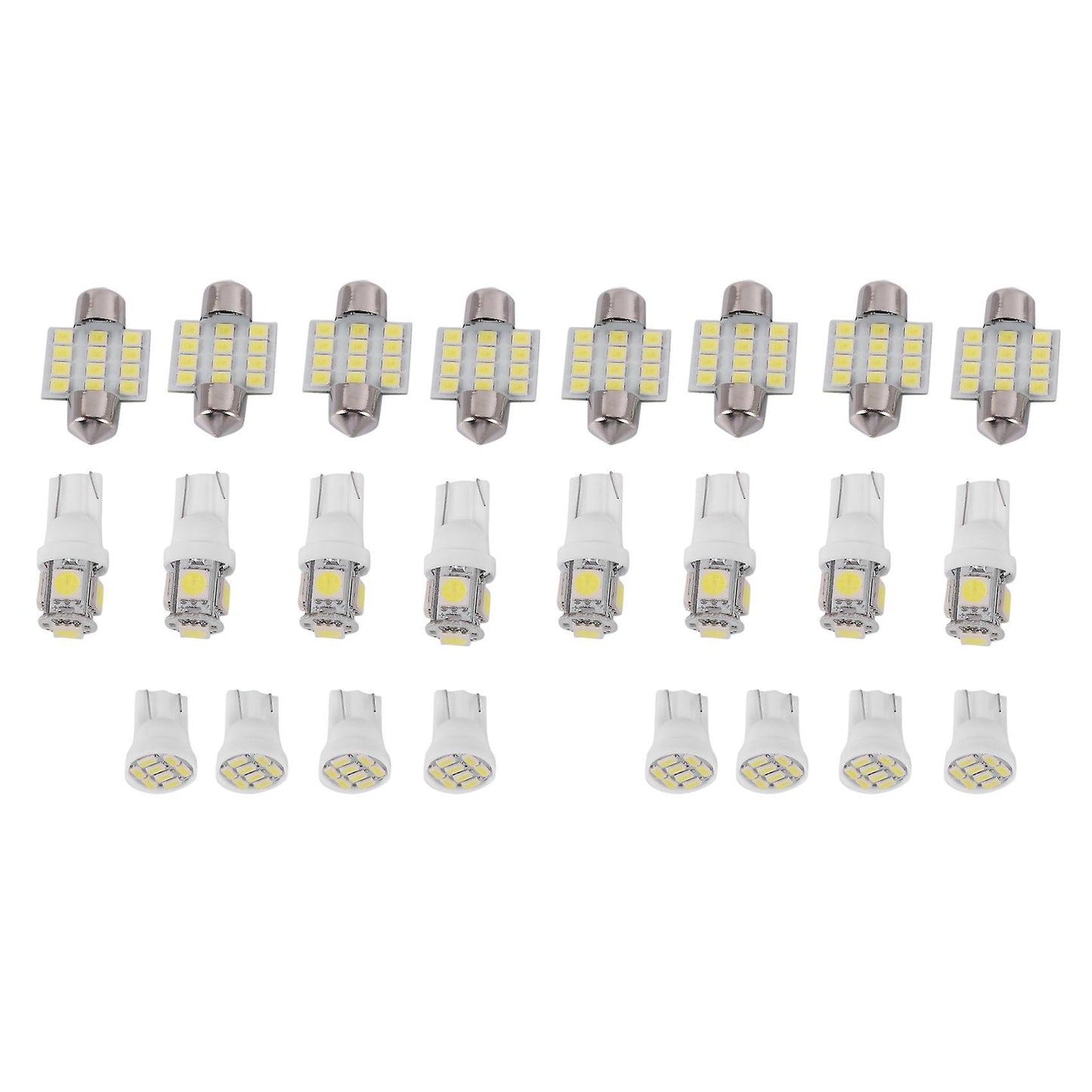 22 Pcs White Led Lights Interior for T10 & 31mm Dome Plate Lamp