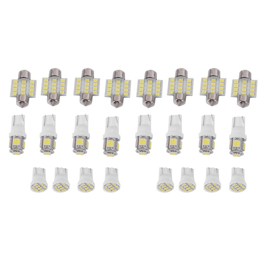 22 Pcs White Led Lights Interior for T10 & 31mm Dome Plate Lamp