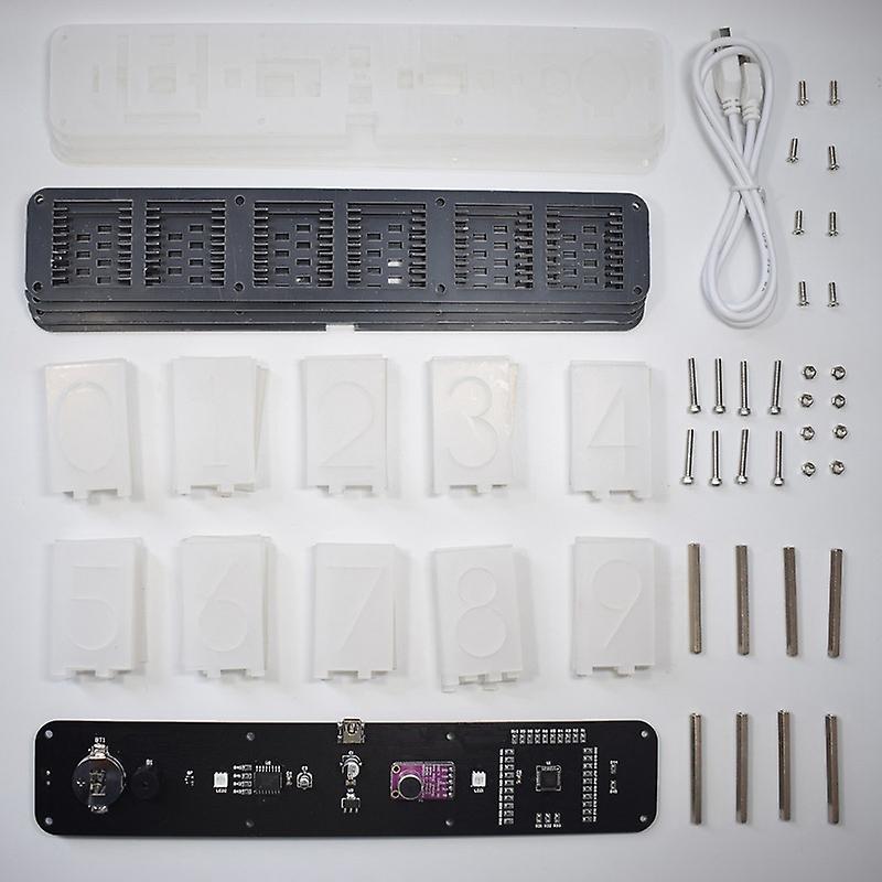 Nixie Tube Clock Digital Led Alarm Clock Kit Large Font 6-digit