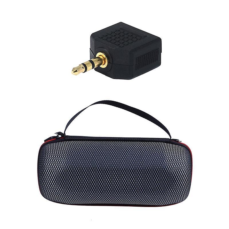 Gold Plated 3.5mm Jack Splitter Adapter - Black