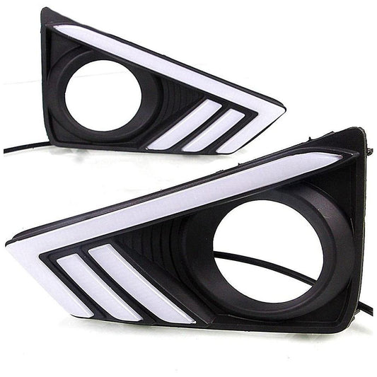 Car Led Dynamic Daytime Running Light,yellow+blue Light