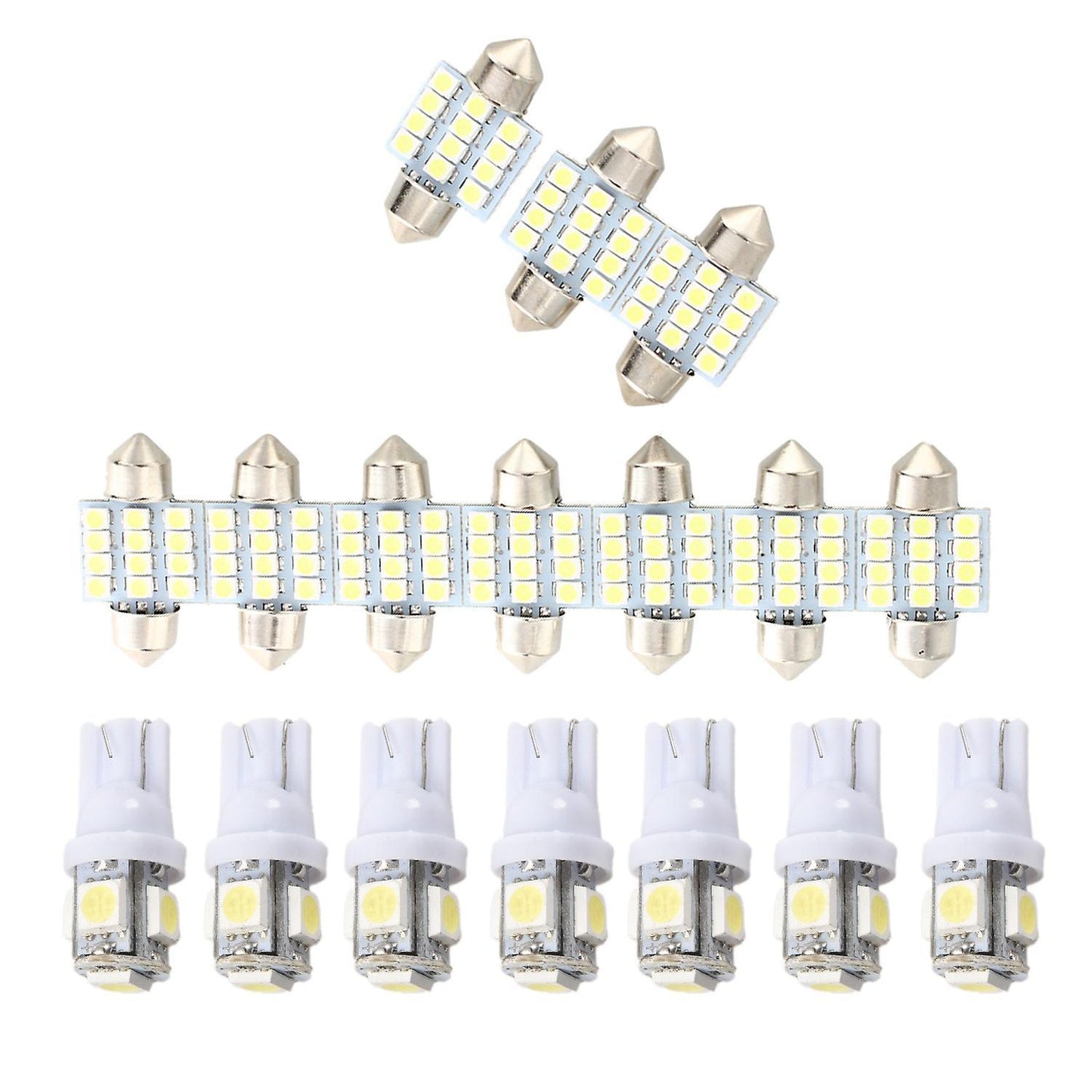 10 X White 12 Smd Led Festoon Interior Dome Bulb Light 31mm