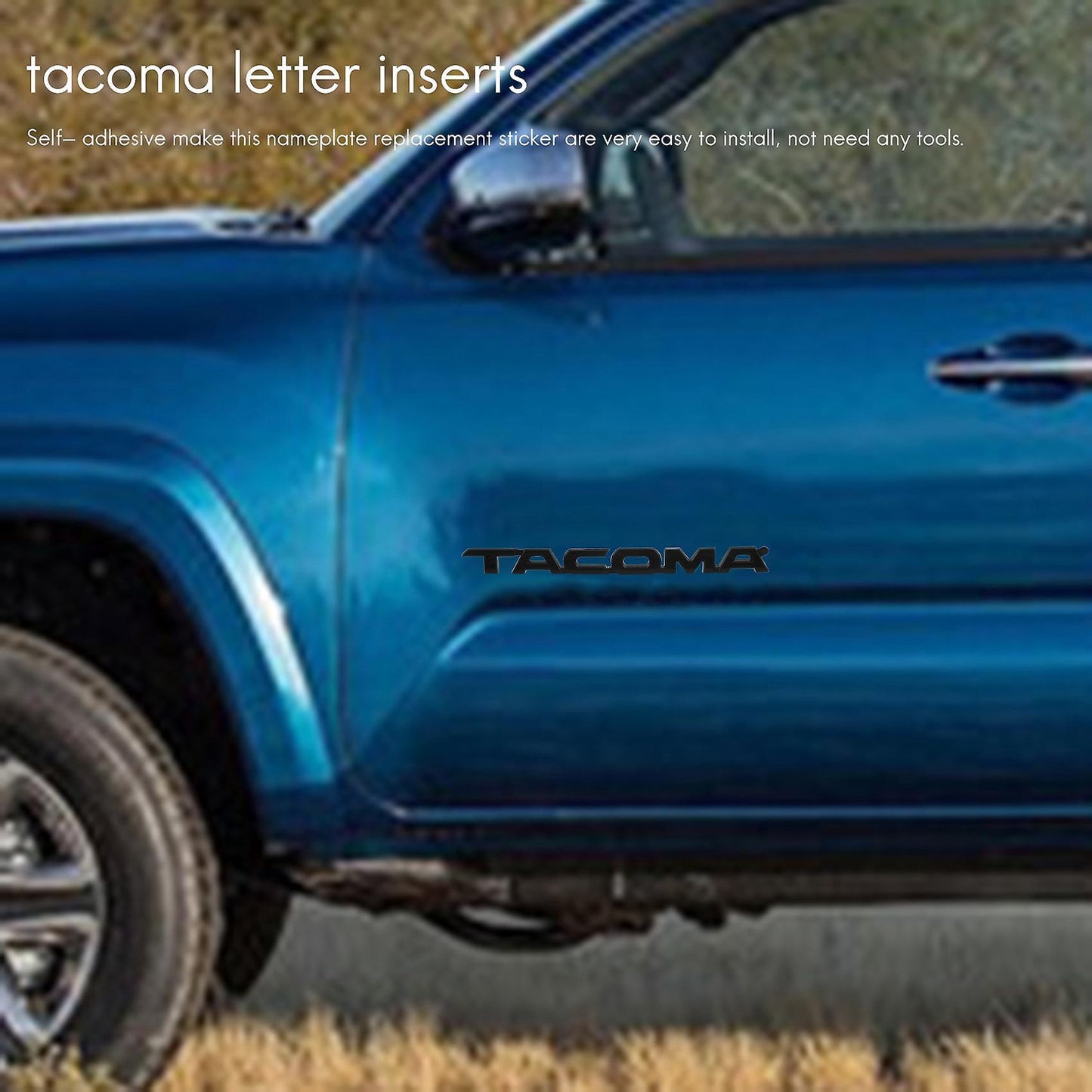 2 Pack Sticker Badge Replacement for Tacoma 2005-2015 (black)