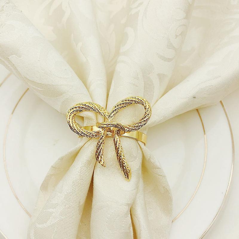 Butterfly Napkins Rings Set Of 6, Gold Napkin Rings Holder