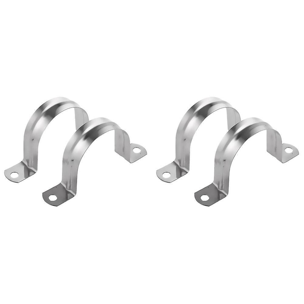 2 Edelstahl U-frmigen Rohrschellen, Half Pipe -80mm