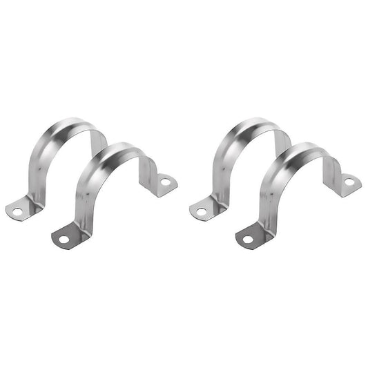 2 Edelstahl U-frmigen Rohrschellen, Half Pipe -80mm