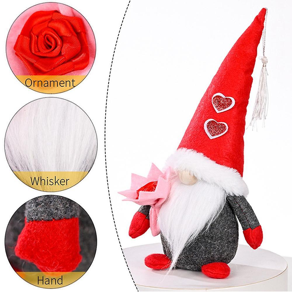 Valentines Gnomes Plush Decor - Mr and Mrs Scandinavian Elf Dwarf , B
