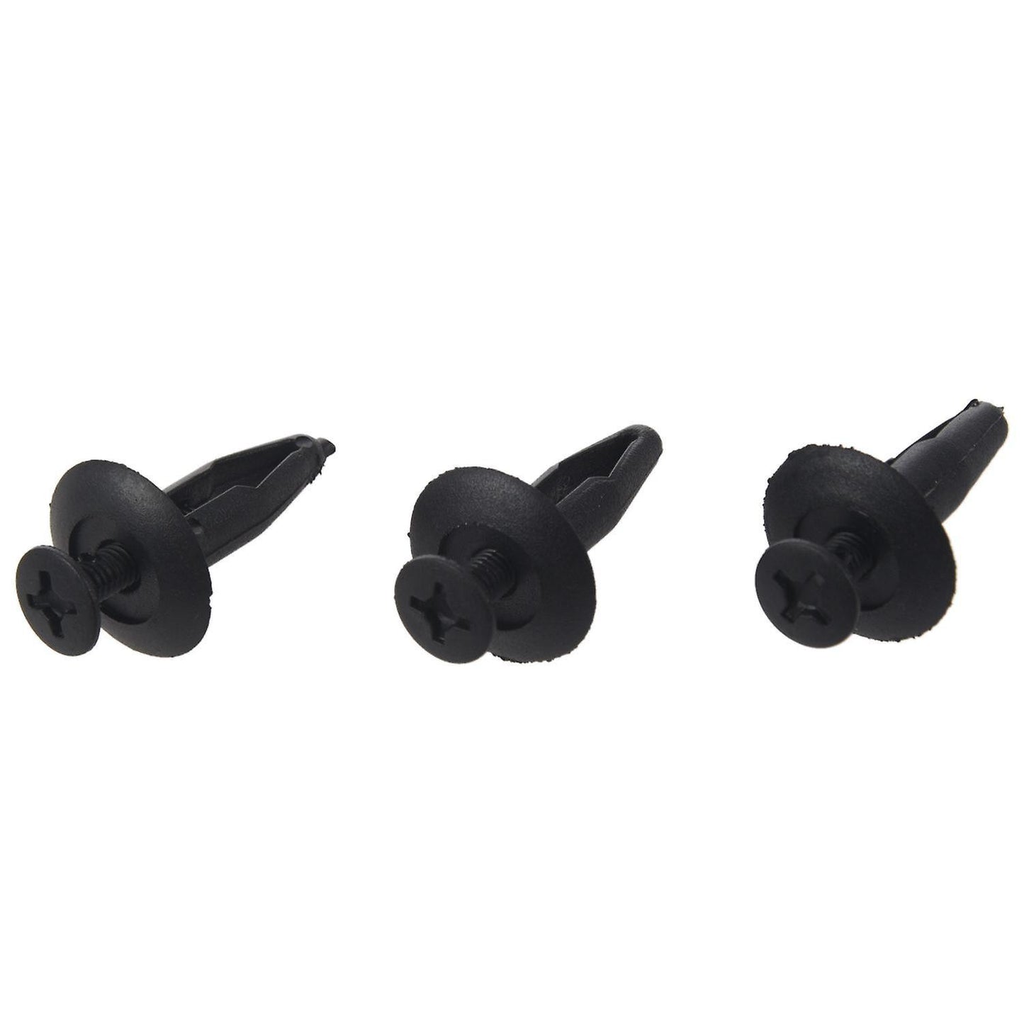 50pcs 7mm Hole Plastic Fastener Rivet Push Retainer Bumper Clip Black