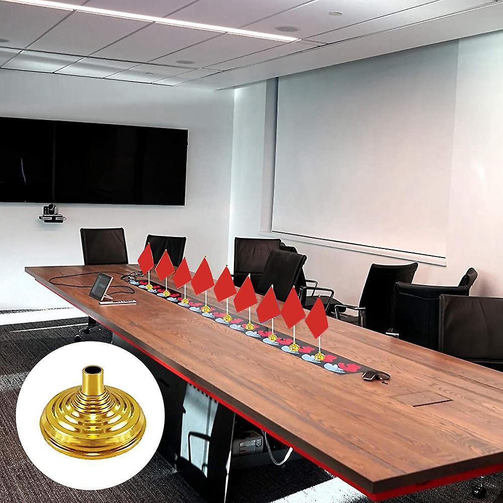 25pcs Gold Mini Flag Stand Bar Conferences Desktop Display Decoration