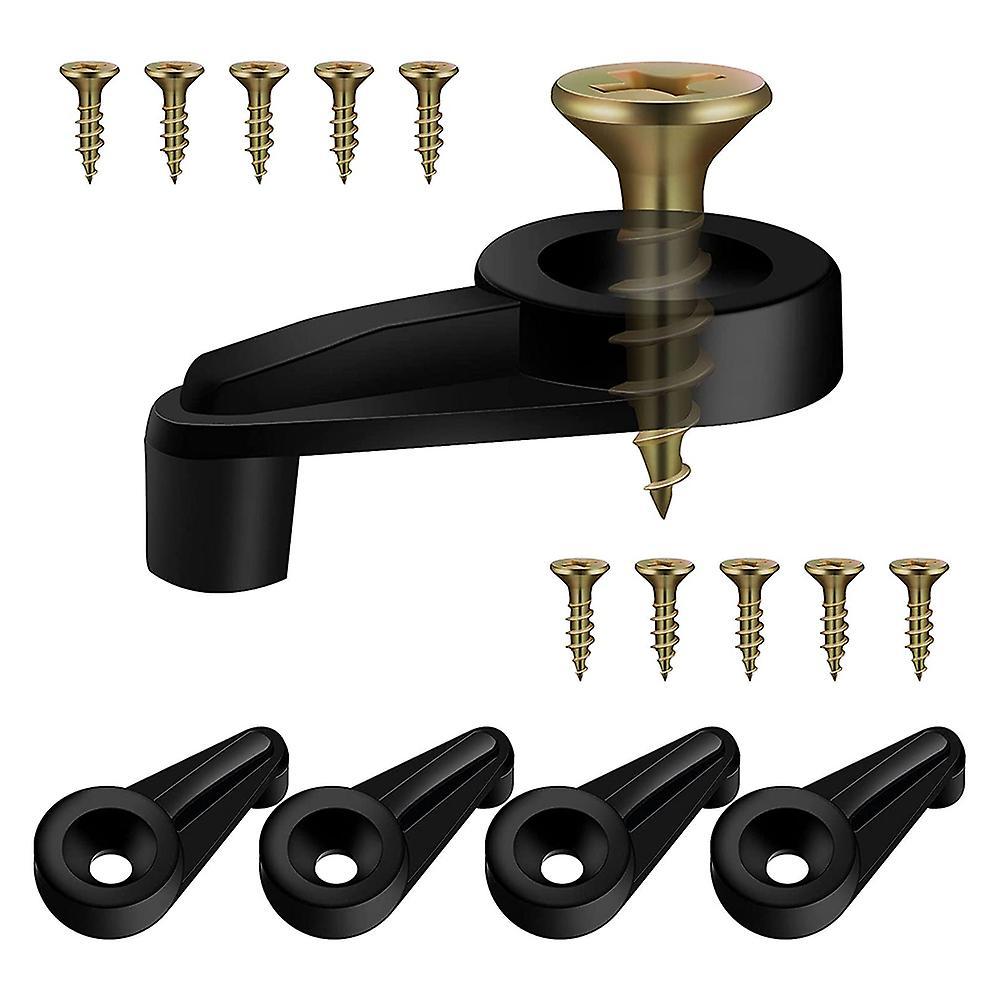 100 Pack Glass Retainer Clips Kit Cabinet Glass Clips(black and Gold)