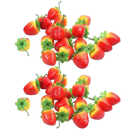20 Artificial Ornament Red Strawberry-fake Fruit