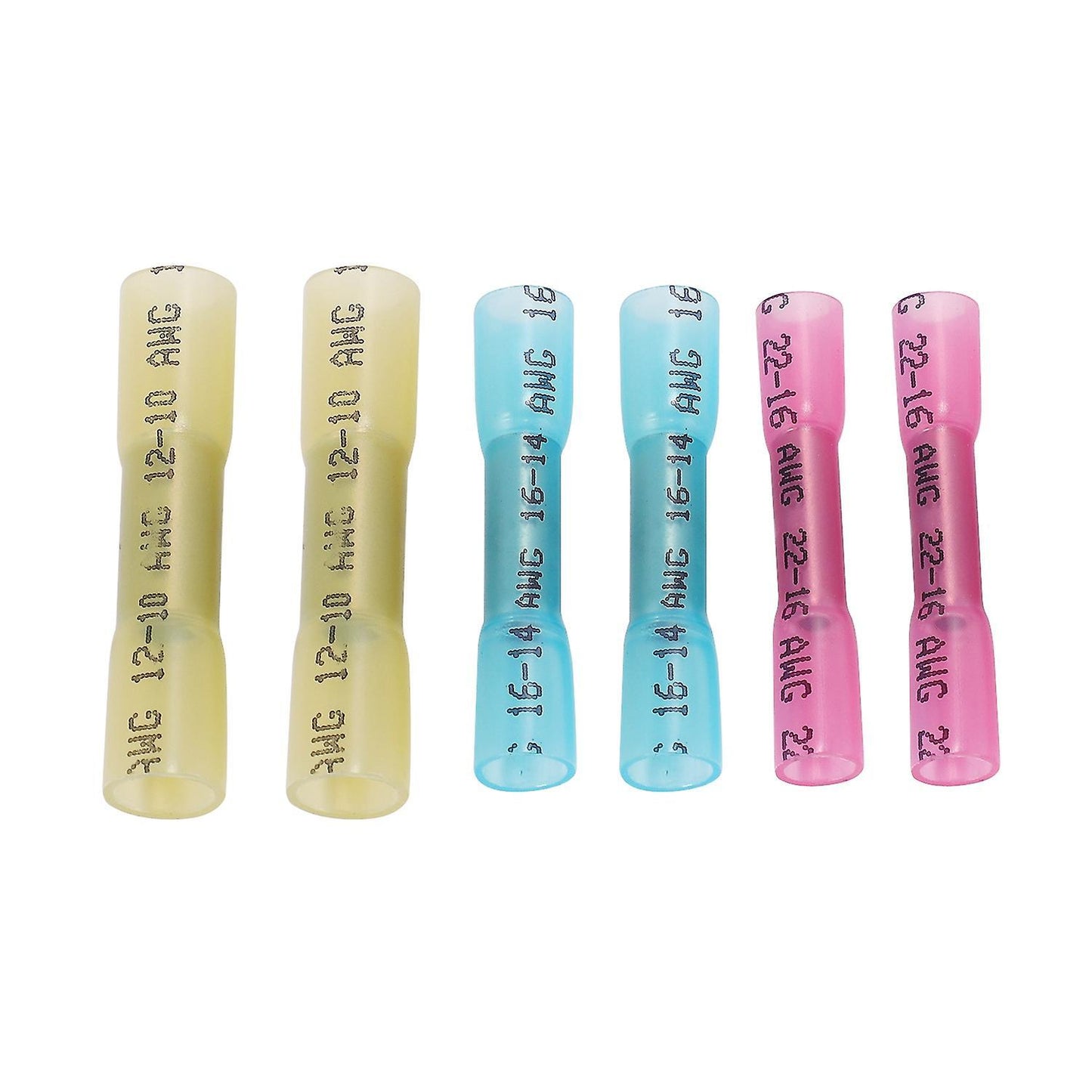 100pcs Heat Shrink Butt Terminals Insulated Electrical Wireconnectors