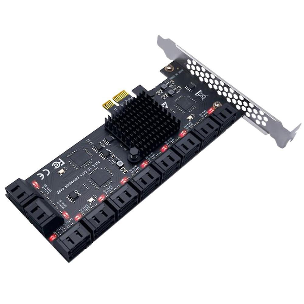 Pci-e 1x to Sata 6g Hard Drive Expansion Card for Desktop Pc Mining