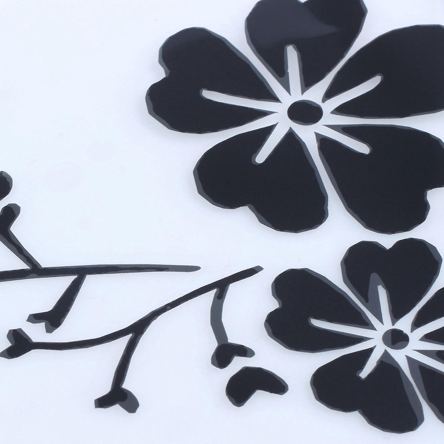 Noir Sticker Voiture Fleur Autocollant Etanche Amovible Deco Vehicule