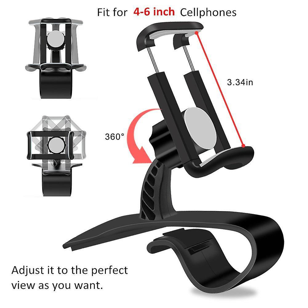 Car Phone Holder 360-degree Rotation Cell for 4 to 6.5 Inch Phones