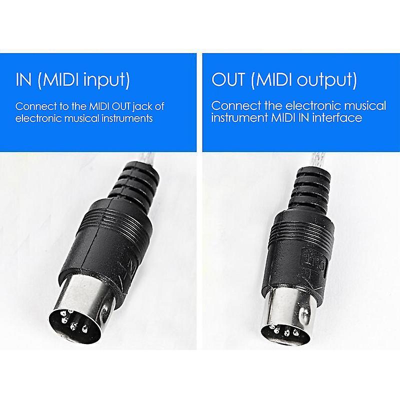 Usb to Midi 5pin Cable Converter for Piano Electronic Instruments