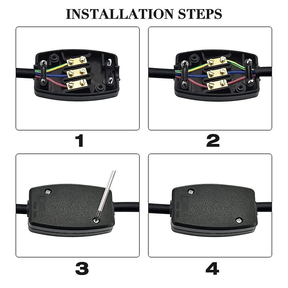3 Terminal Electrical Junction Box 4 Pack for Outdoor Lighting