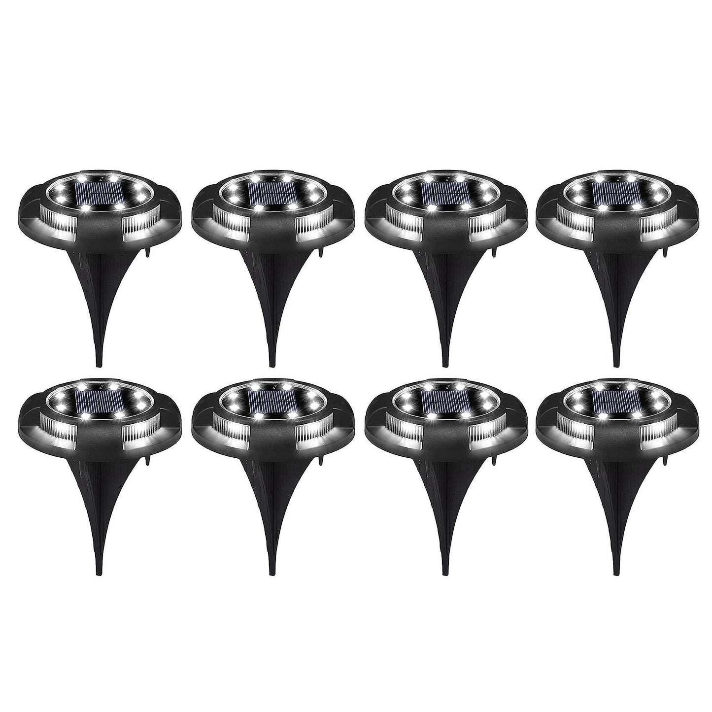 Solar Ground Lights Led Solar Lights for Patio Lawn Pathway Path Yard Black