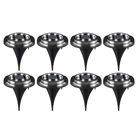Solar Ground Lights Led Solar Lights for Patio Lawn Pathway Path Yard Black