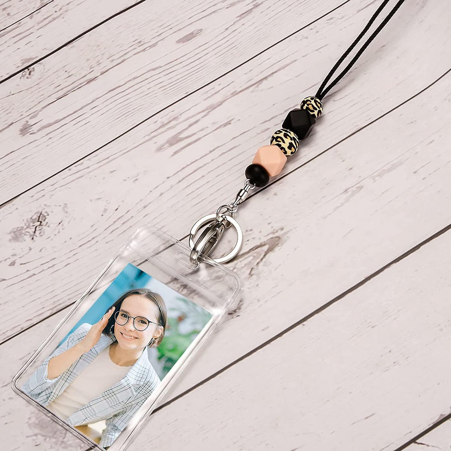 For Id Badges for Teens Silicone Beaded Lanyards Keys Women Nurse