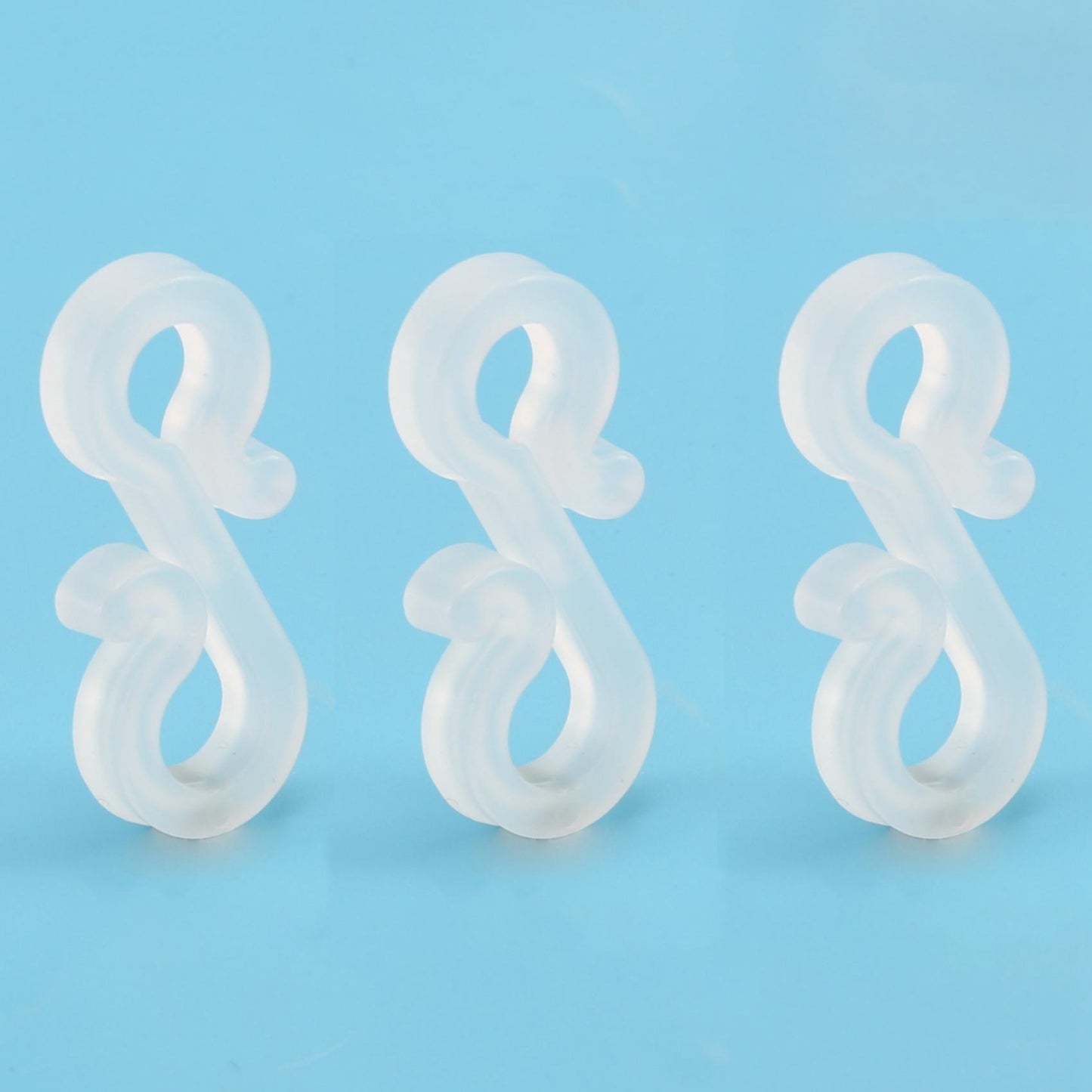 120pcs Plastic S Clips Gutter Hook, Christmas Light Clips for Gutters