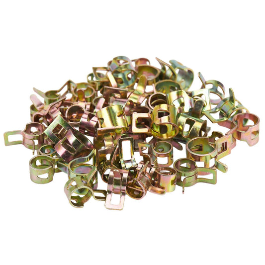 50pcs 5/6/7/8/9mm Spring Clip Fuel Line Hose Water Pipe Fastener