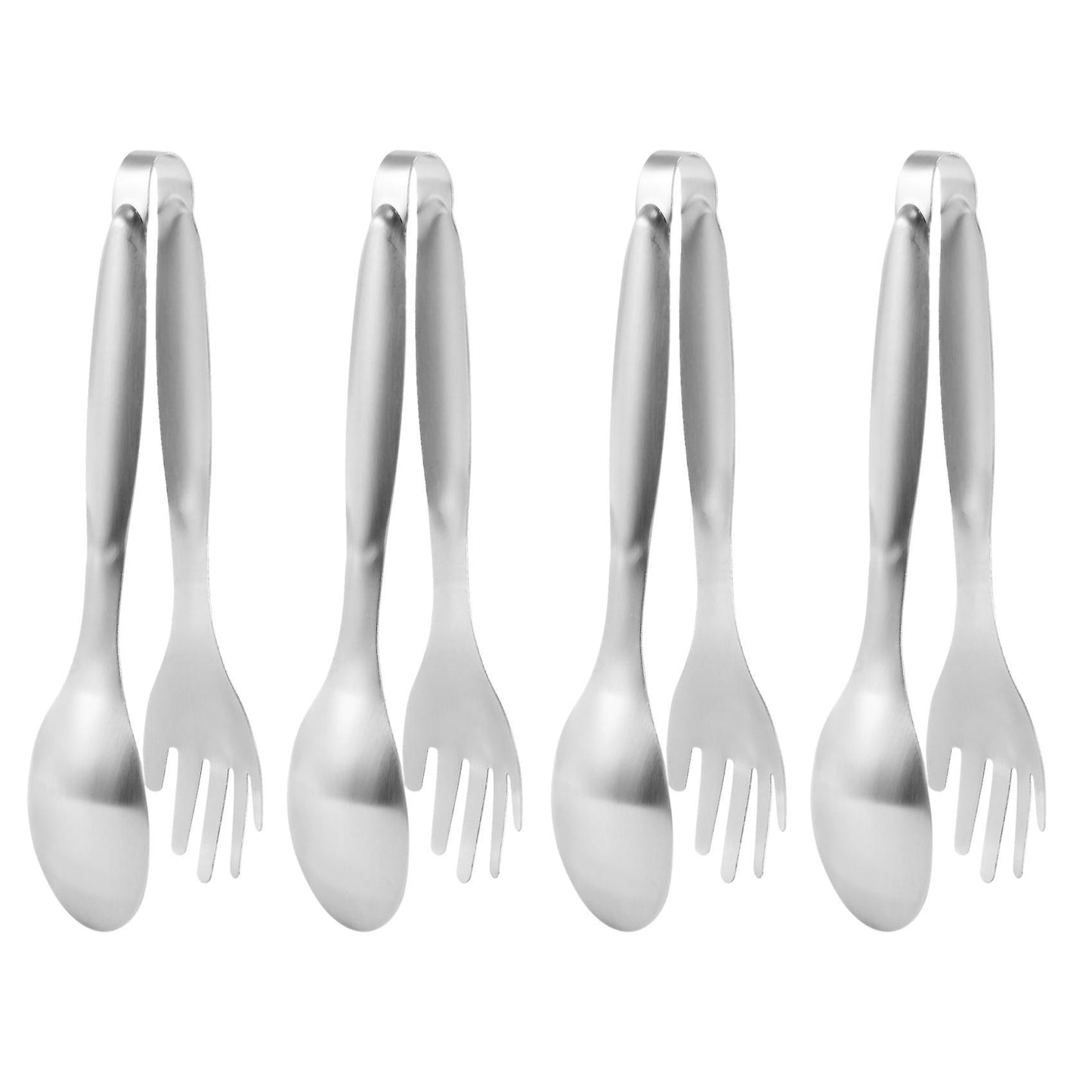 4pcs 304 Stainless Steel Food Tongs Barbecue Tongs Buffet Tongs, A