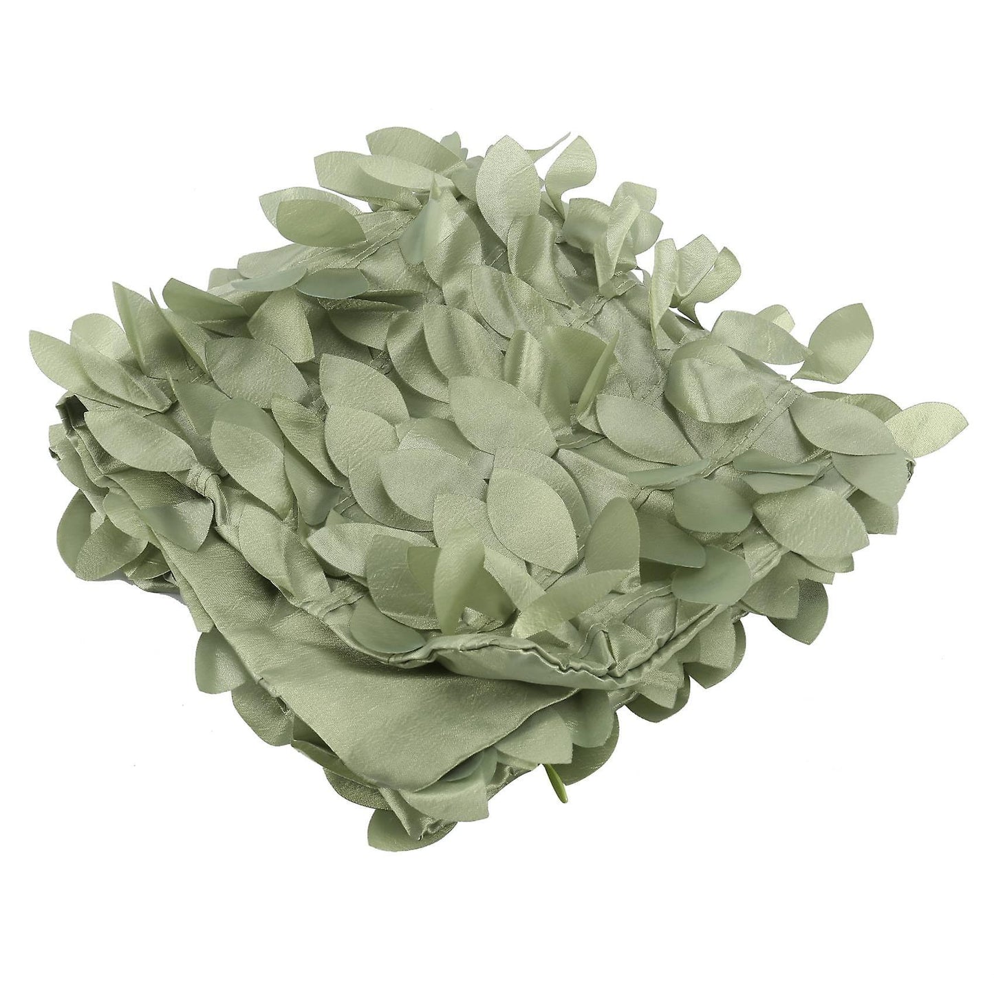 1 X Leaf-pattern Satin Pillow Case Cover 43 X 43cm-olive Green