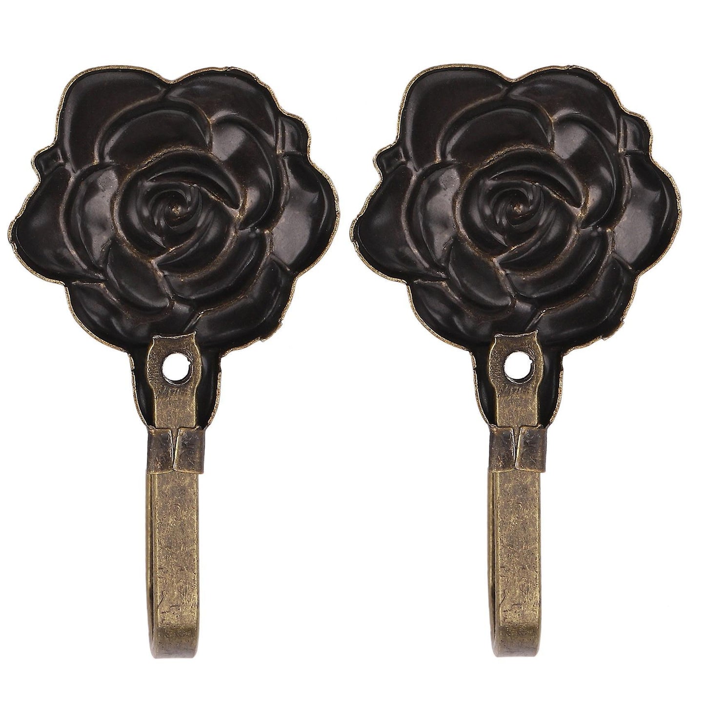 2pcs Metal Rose Flower Curtain Tie Back Tieback Holders Wall Decor