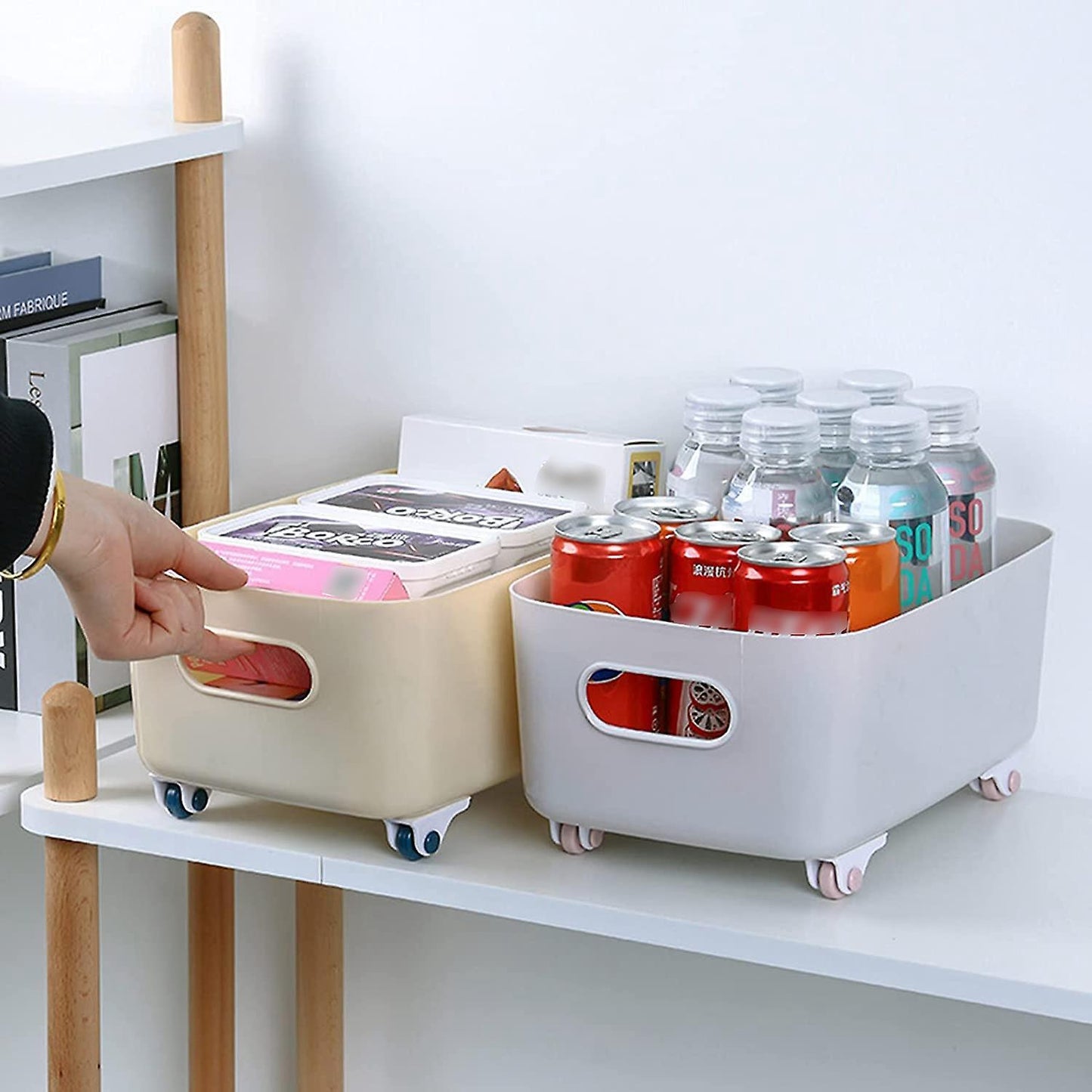 16pcs Storage Box Castors Wheels Self Adhesive Non Swivel Casters