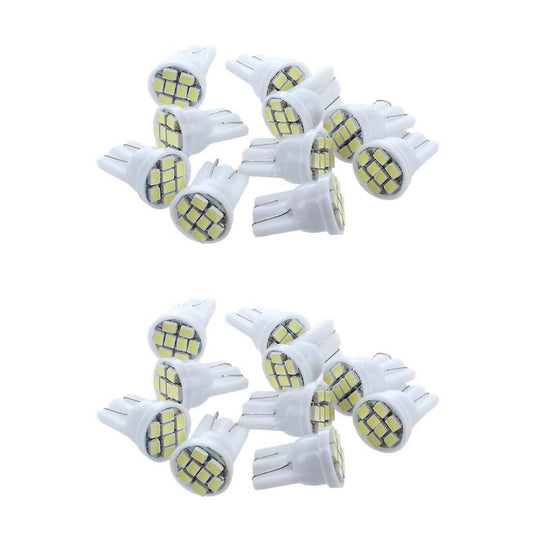 10 Lampadine W5w 158 168 147 152 T10 8 Led Smd Bianco