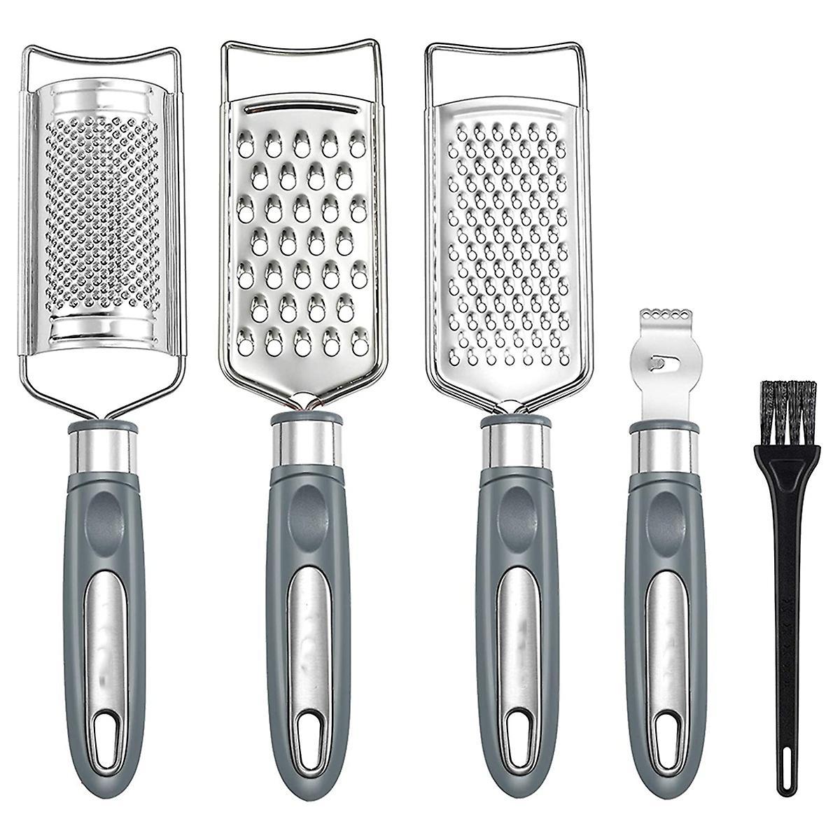 4pcs Cheese Grater & Peeler,lemon Zester, Stainless Steel