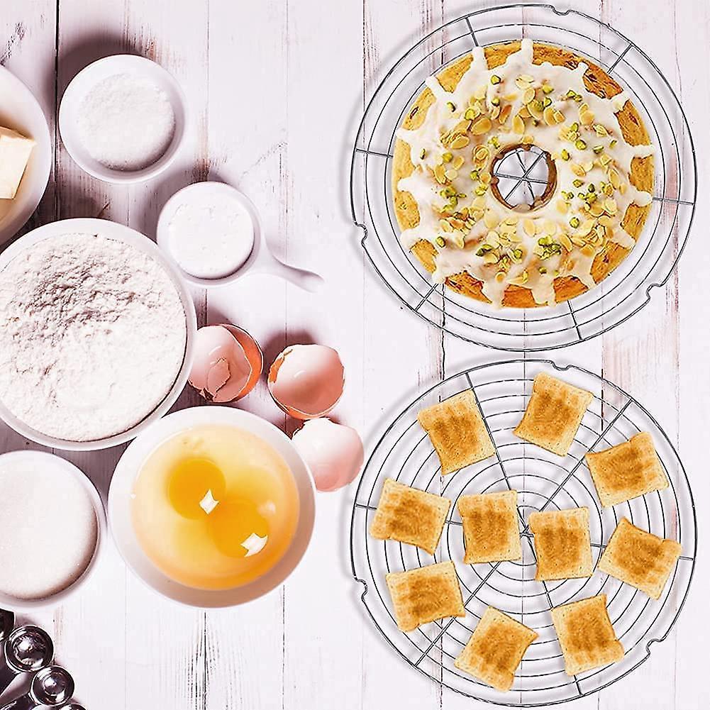 2pieces Cake Rack 30.5cm,metal Cake Cooler,for Even and Fast Cooling