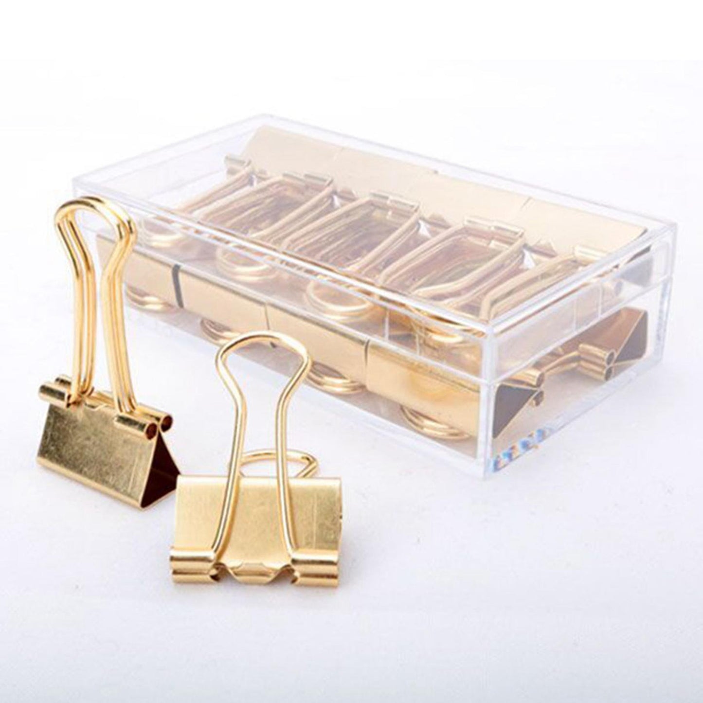 Gold Binder Clips Dovetail Metal Clip Storage Products Binder Clip