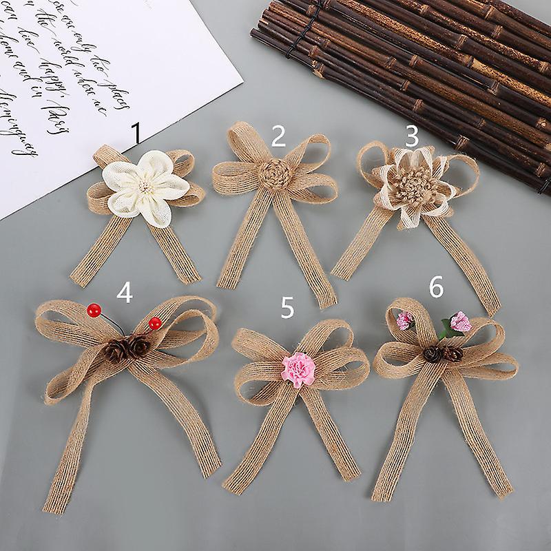 6pcs Christmas Tree Topper Bowknot for Indoor Outdoor Christmas Party