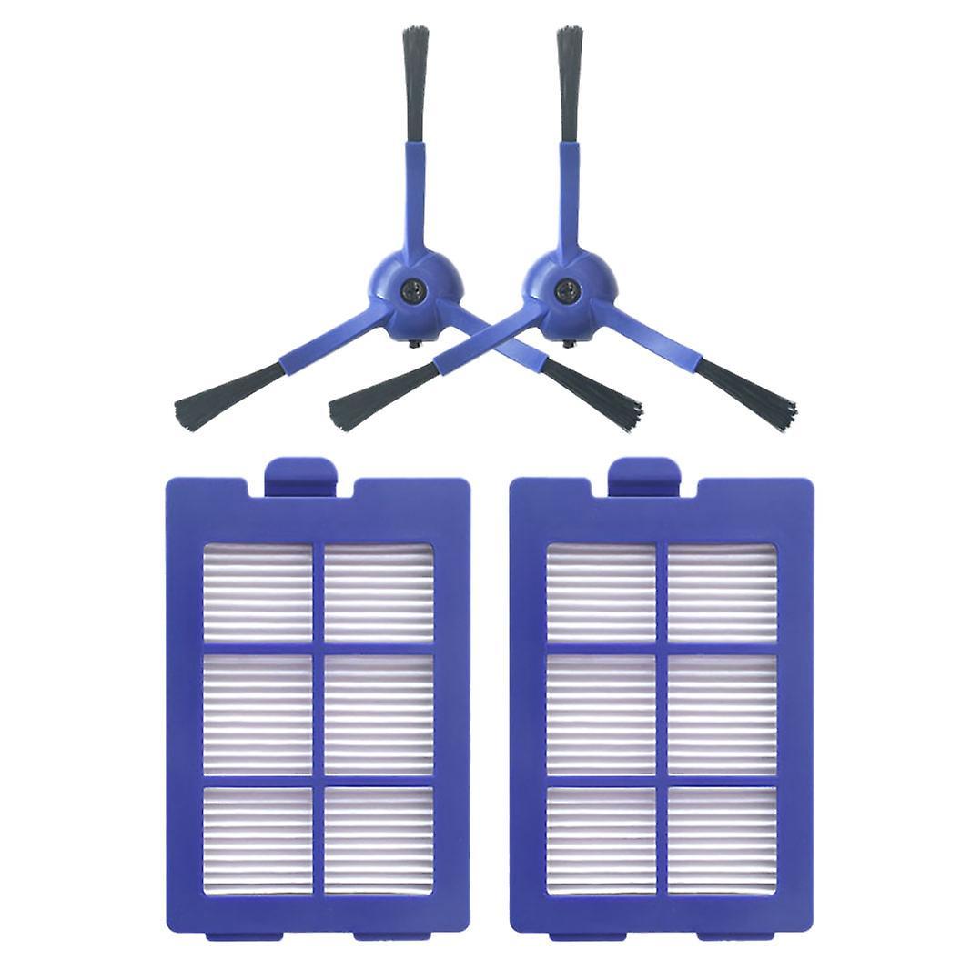 For Eufy X8 Sweeper Parts 2 Side Brushes + 2 Filters Replacement