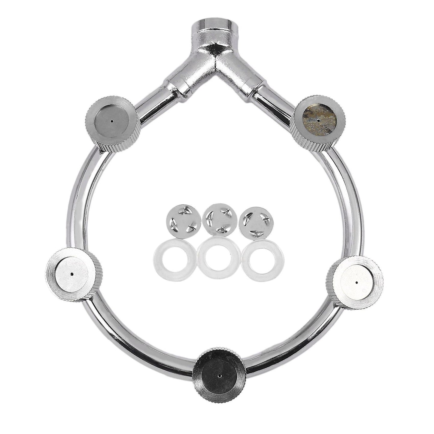 Stainless Steel Fan Ring with 5 Nozzle Seats Sprayer Mist Fan