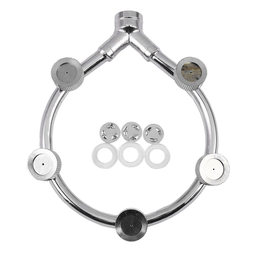 Stainless Steel Fan Ring with 5 Nozzle Seats Sprayer Mist Fan