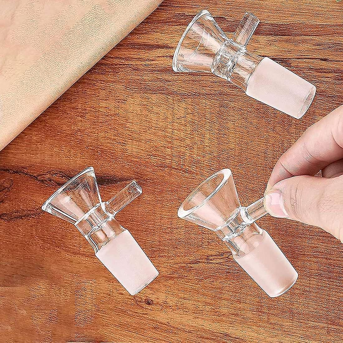 2 Pieces Of Glass Funnel Glass Bowl Adapter Manual Clear Dish Rack