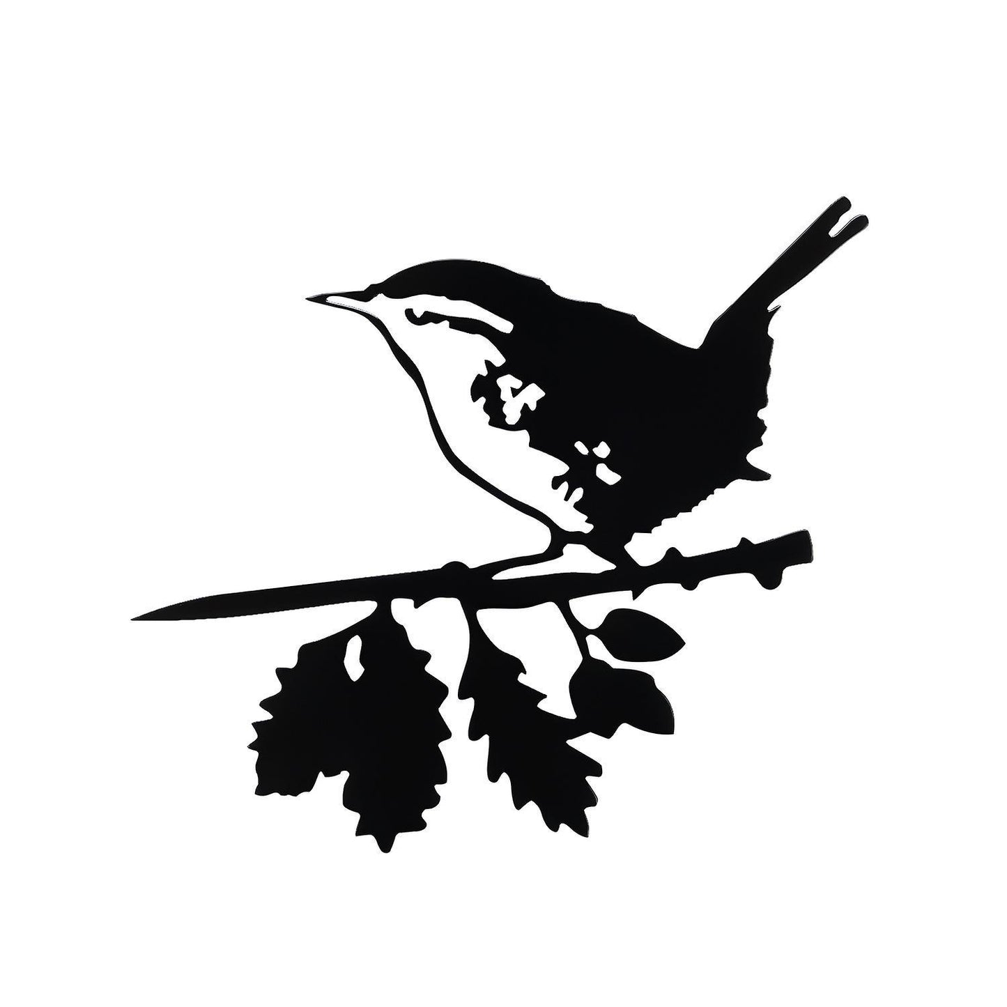 Metal Bird Silhouette Ornament On Branch Statue Home Garden Decor,a