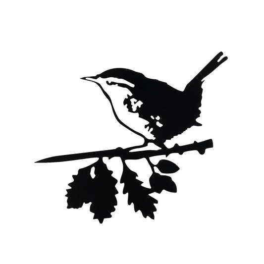 Metal Bird Silhouette Ornament On Branch Statue Home Garden Decor,a