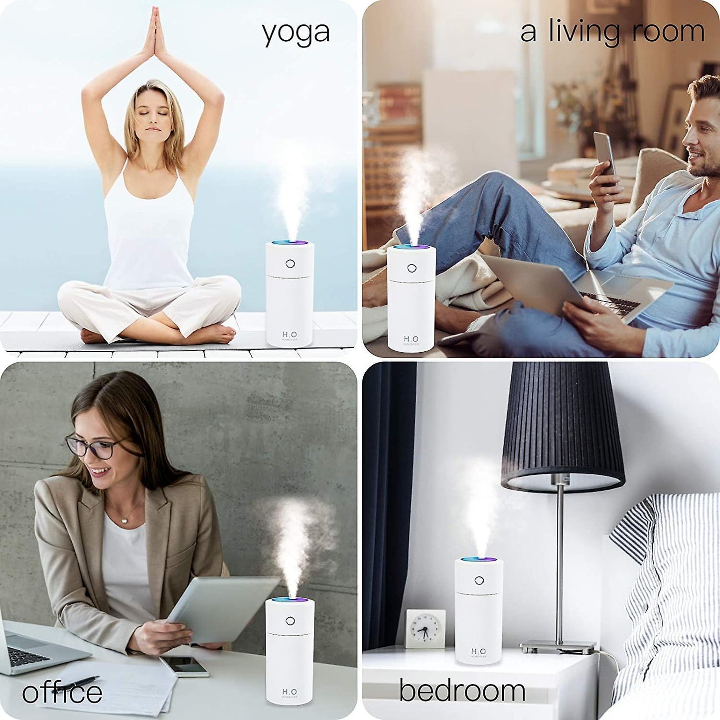 Portable Mini Humidifier, Cool Mist,usb Desktop Humidifiers,black