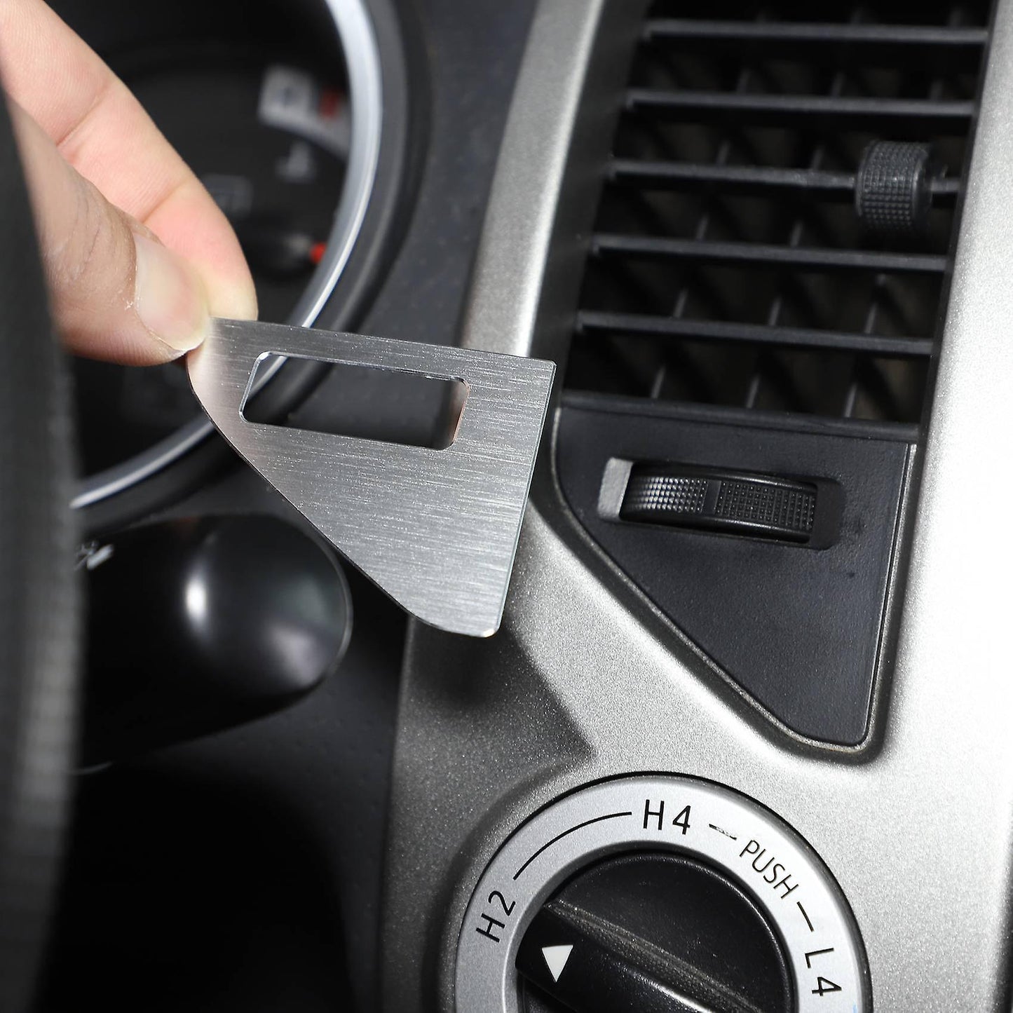 For Toyota Tacoma Car Central Control Air Outlet Dial Silver