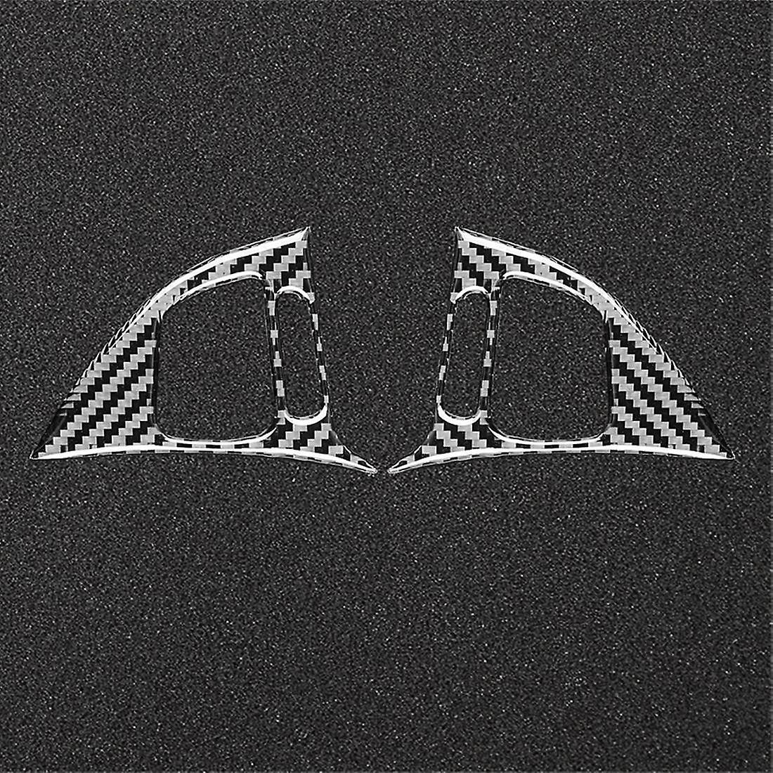 Carbon Fiber Car Steering Wheel Panel Switch Button Cover Trim