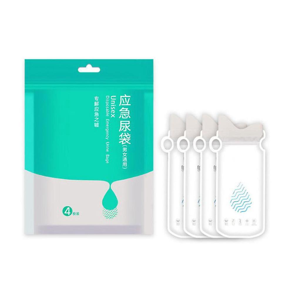 4pcs Disposable Outdoor Emergency Urinate Bags for Men Blue