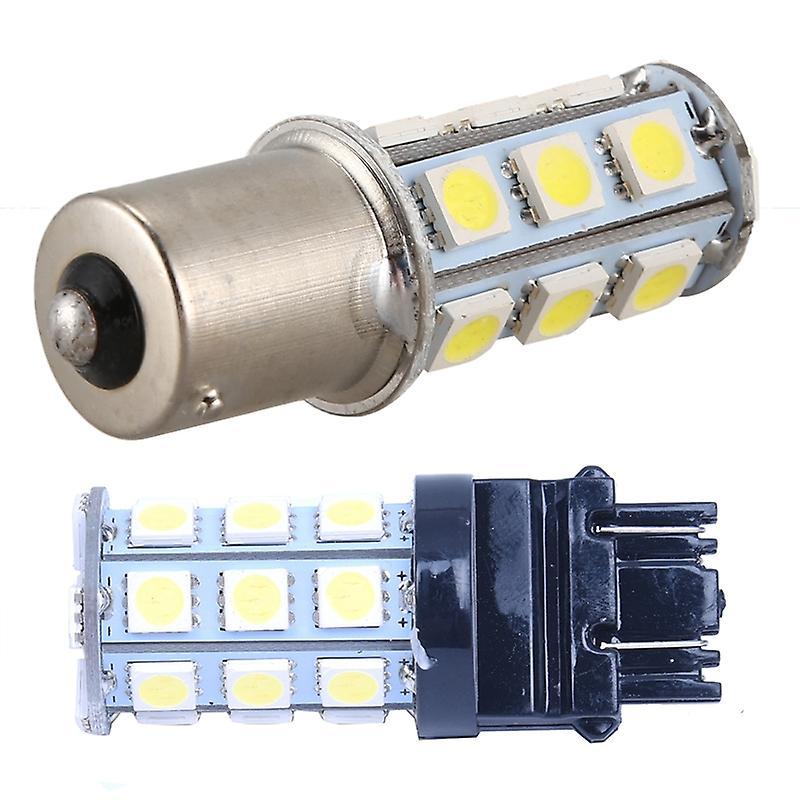 2x T25 W21/5w Blanc Xenon 5050 Smd 27 Led Ampoule 12v Voiture