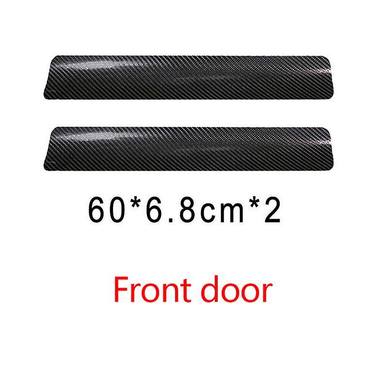 4x Car Universal Carbon Fiber Car Door Plate Sill Scuff Cover