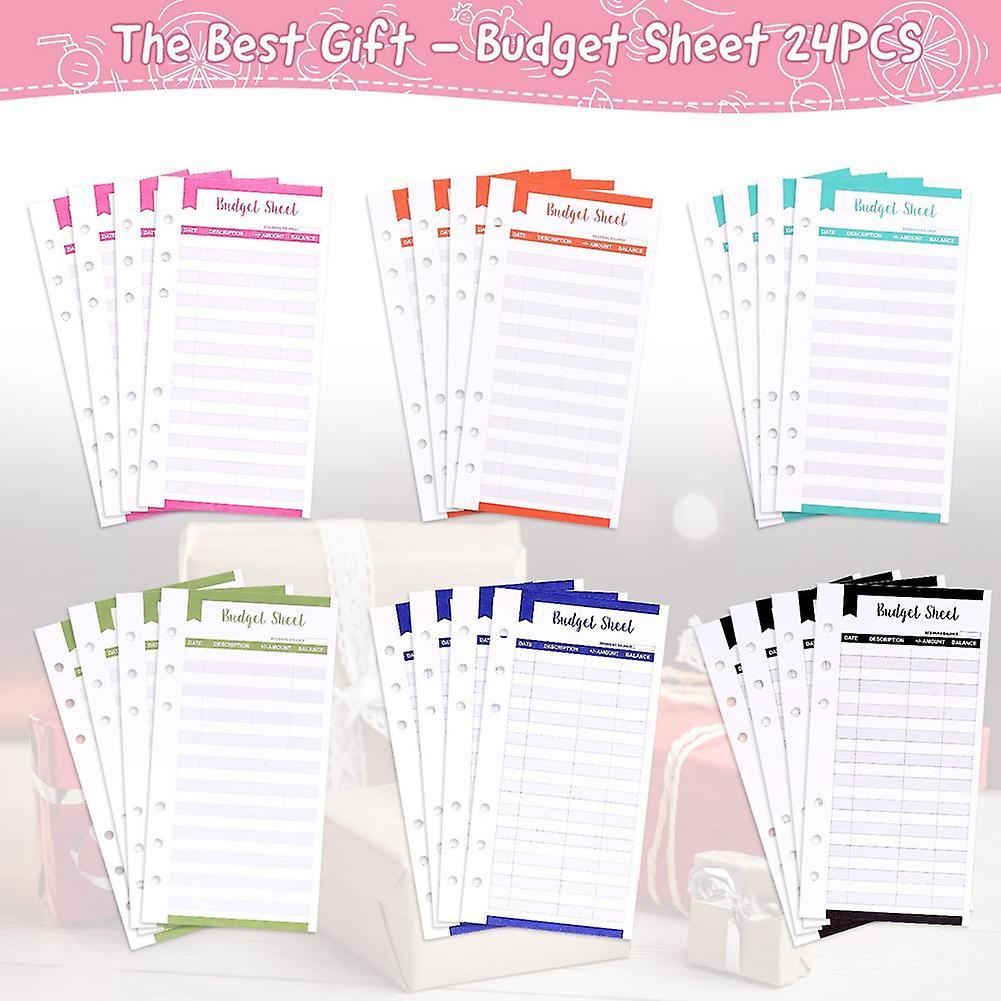 Expense Budget Sheet for A6 Binder, Tracker for Cash Envelope Wallet
