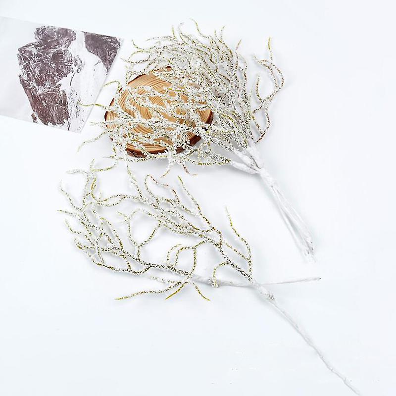60 Pieces/10 Bunches Simulation White Flowers for Wedding Christmas