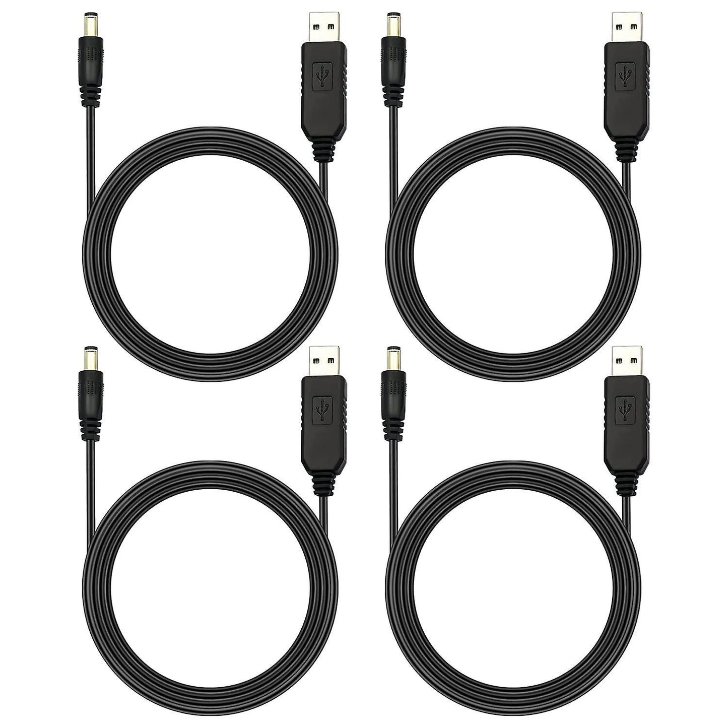 4pcs Usb Dc 5v to Dc 12v Step Up Converter Cable